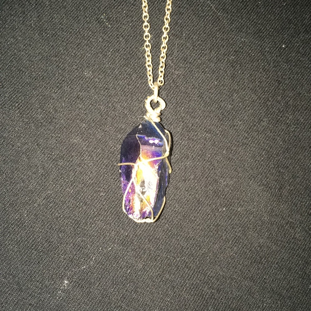 Long Wrapped Crystal Necklace
